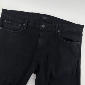 Polo Ralph‎ Lauren Varick Slim Straight Black Jeans Mens 36x32
